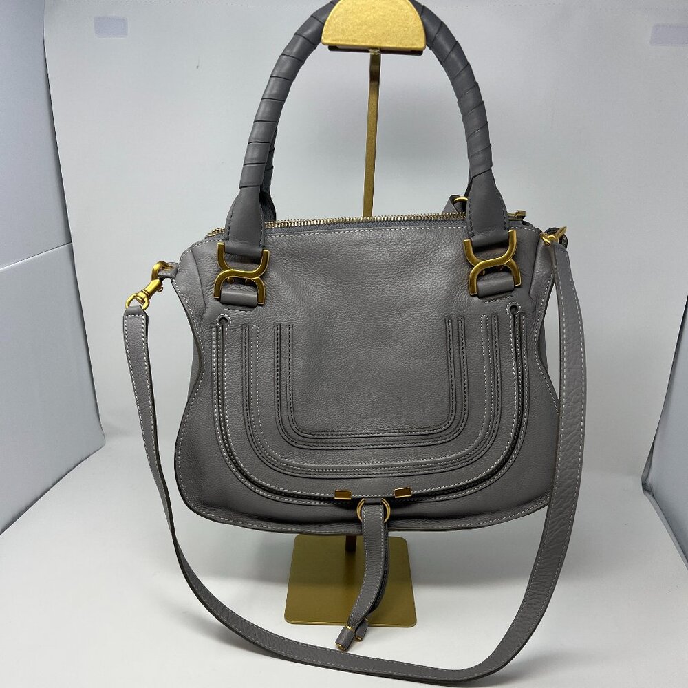 🤩AUTHENTIC*EXCELLENT CONDITION Chloé Marcie Satchel/Crossbody Handle Bag Medium